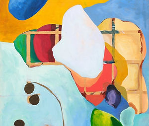 Cynthia Hawkins, Clusters: Eta and Ecru Don’t Live in the Same Neighborhood (2004). Acrylic on canvas, 127 x 101.6 cm. Collection of the artist.