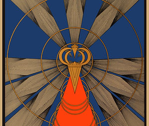 Olga Fröbe-Kapteyn, Kether, The Crown (1930). Screenprint, 49.7 x 36 cm. Art Institute of Chicago, U.S.A