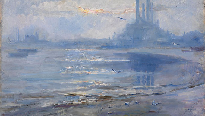 Dora Meeson, A Foggy Afternoon, Chelsea Reach (c.1910).
