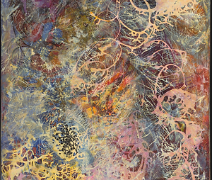 Janet Sobel, Milky Way (1945). Enamel on canvas, 114 x 75.9 cm. Museum of Modern Art,  U.S.A.