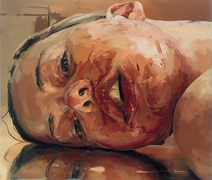 Jenny Saville, Reverse (2002-03). Oil on canvas, 213.4 x 243.8 cm. Gagosian Gallery, U.K.