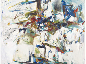 Joan Mitchell, George Went Swimming at Barnes Hole, but It Got Too Cold (1957). Oil on canvas, 222.8 x 198.7 cm. Buffalo AKG Art Museum.