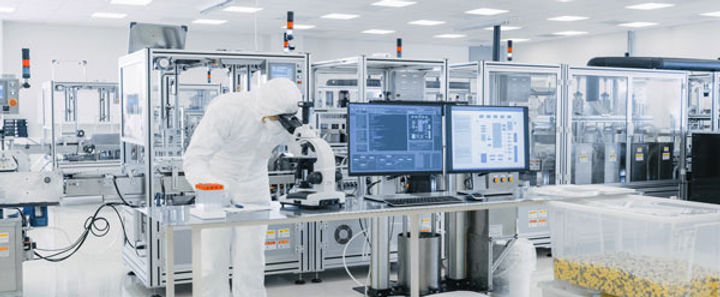 A plant manager checking systems