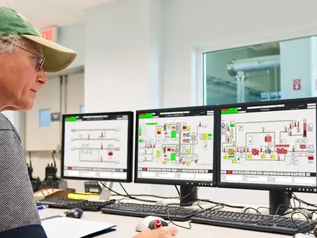 Engineers checking SCADA Systems