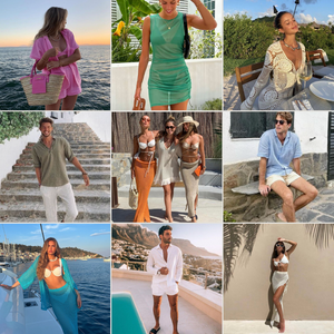 Mood board for hotel photoshoot outfits