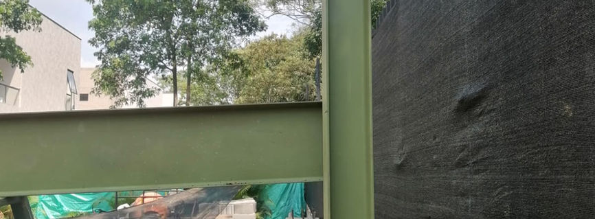 pergola en estructura metalica