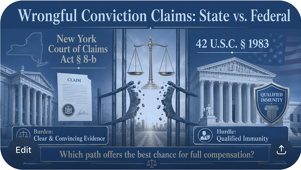 Obtaining Compensation For Wrongful Conviction Under Federal And State Law