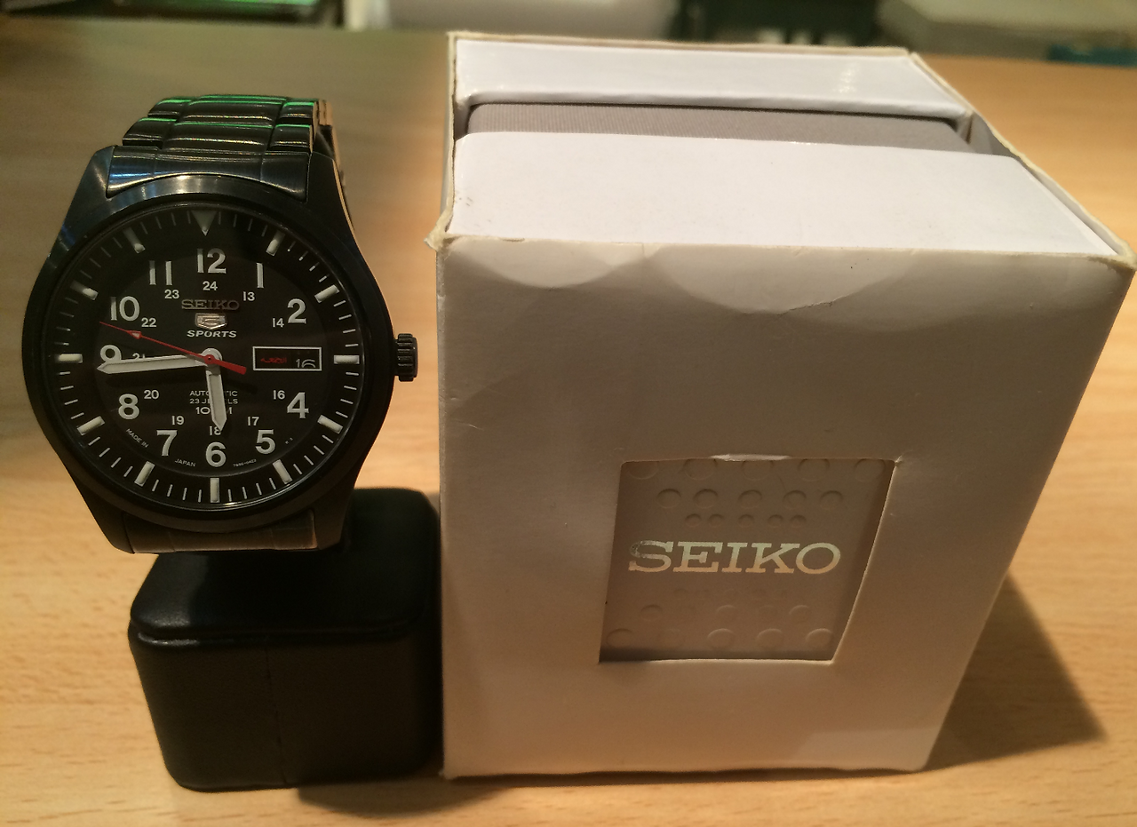 SEIKO 5 SPORT BLACK STAINLESS STEEL
