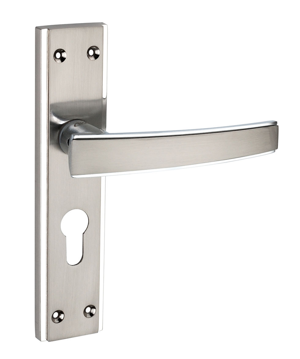Thumbnail: IMH-104 Mortise Handle Set on 8" Plate with IML-05E Lock Body & IMC-01 Cylinder