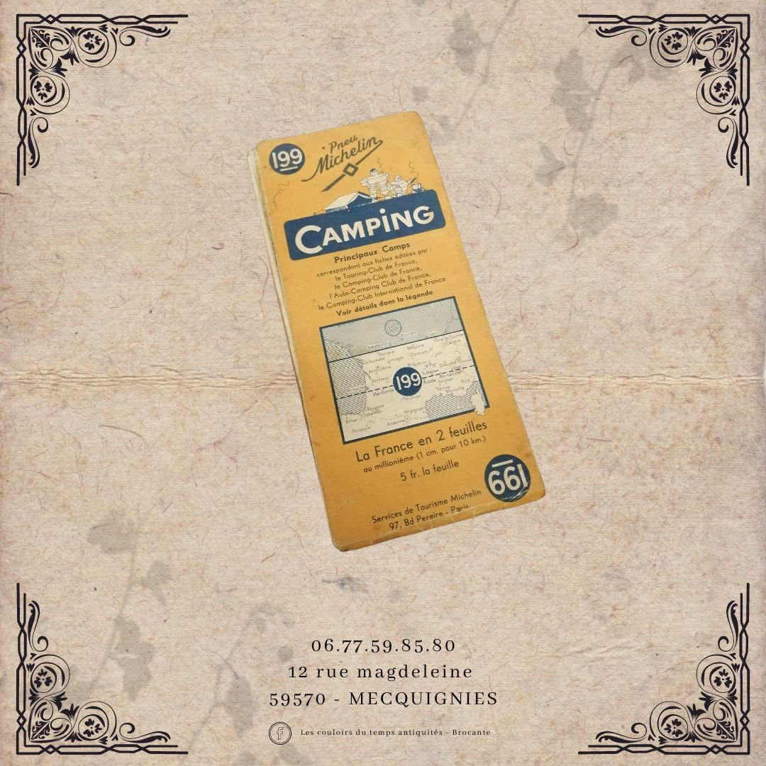 Carte Michelin "Camping" 1938 n°199