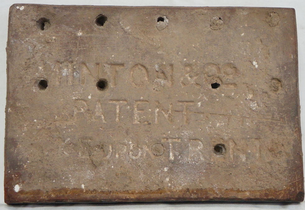 Thumbnail: A collection of 8 foliate scroll tiles - buff and terracotta