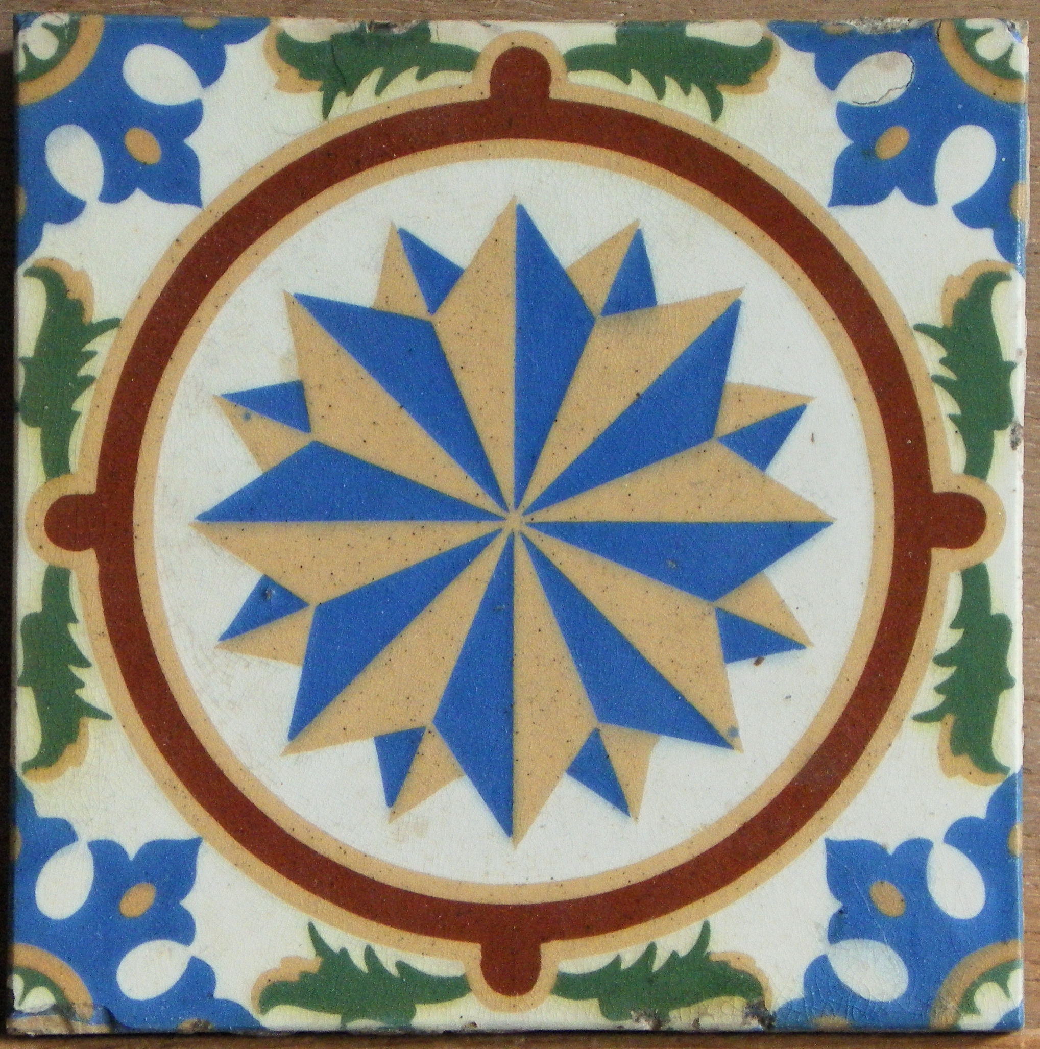 Sixteen point star in a circle