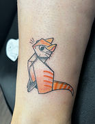 Anime tattoo designed and tattooed by Ocala Florida tattoo artist Comet at Stranger Flowers Yet Tattoo in Belleview Florida