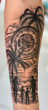 Black & grey tattoo created and tattooed by Randy