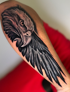 Black & grey tattoo created and tattooed by Randy
