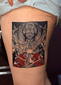 Anime tattoo designed and tattooed by Ocala Florida tattoo artist Comet at Stranger Flowers Yet Tattoo in Belleview Florida