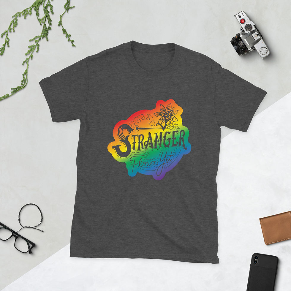 Thumbnail: Stranger Flowers Yet Tattoo Pride Logo Short-Sleeve Unisex T-Shirt