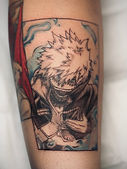 Anime tattoo designed and tattooed by Ocala Florida tattoo artist Comet at Stranger Flowers Yet Tattoo in Belleview Florida