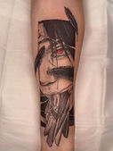 Anime tattoo designed and tattooed by Ocala Florida tattoo artist Comet at Stranger Flowers Yet Tattoo in Belleview Florida