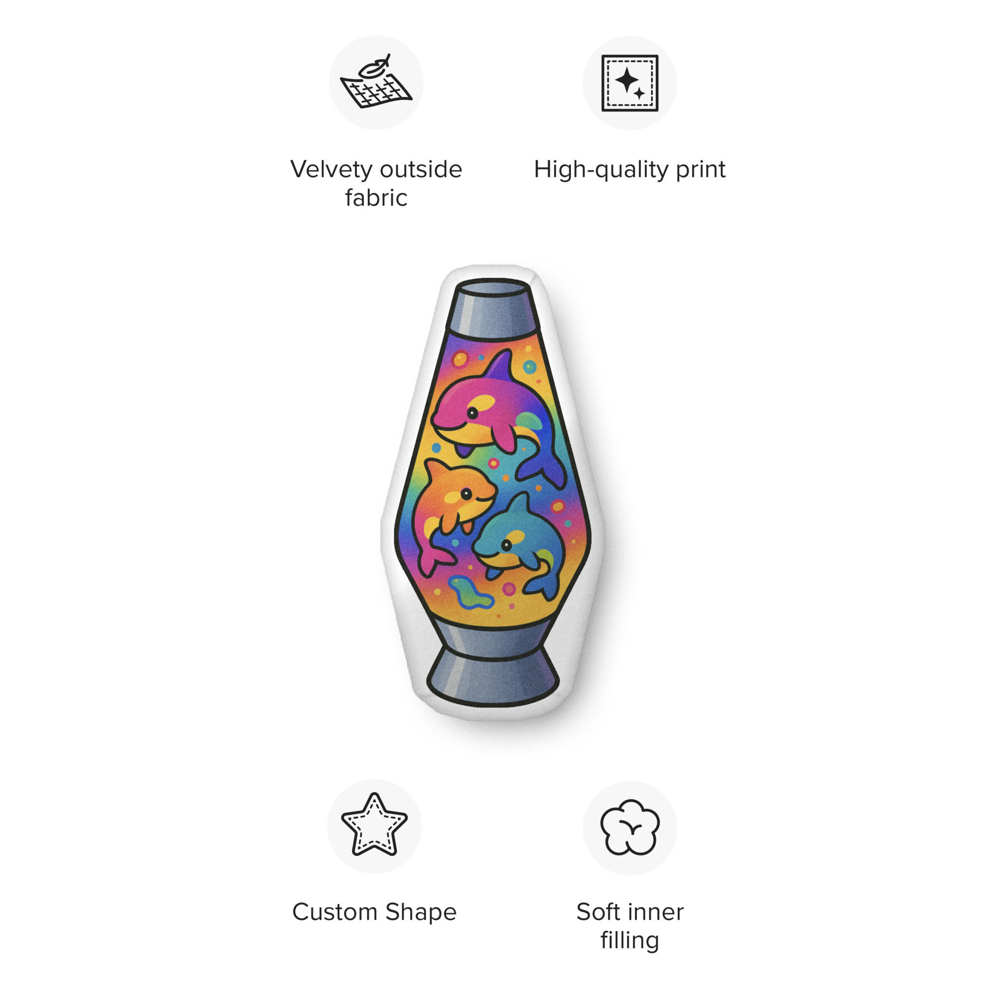 Orca Lava Lamp Custom Design Pillow