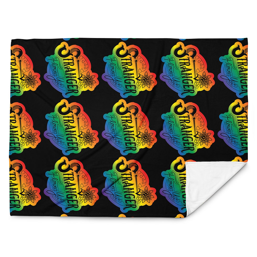 Thumbnail: Stranger Flowers Yet Tattoo Pride Logo Throw Blanket