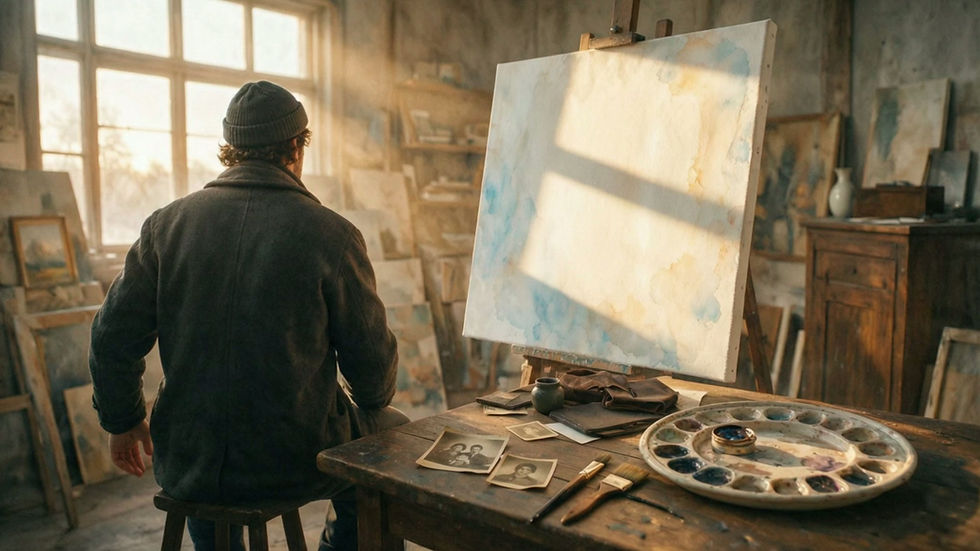 Celebration of life video example — animated canvas painting tribute