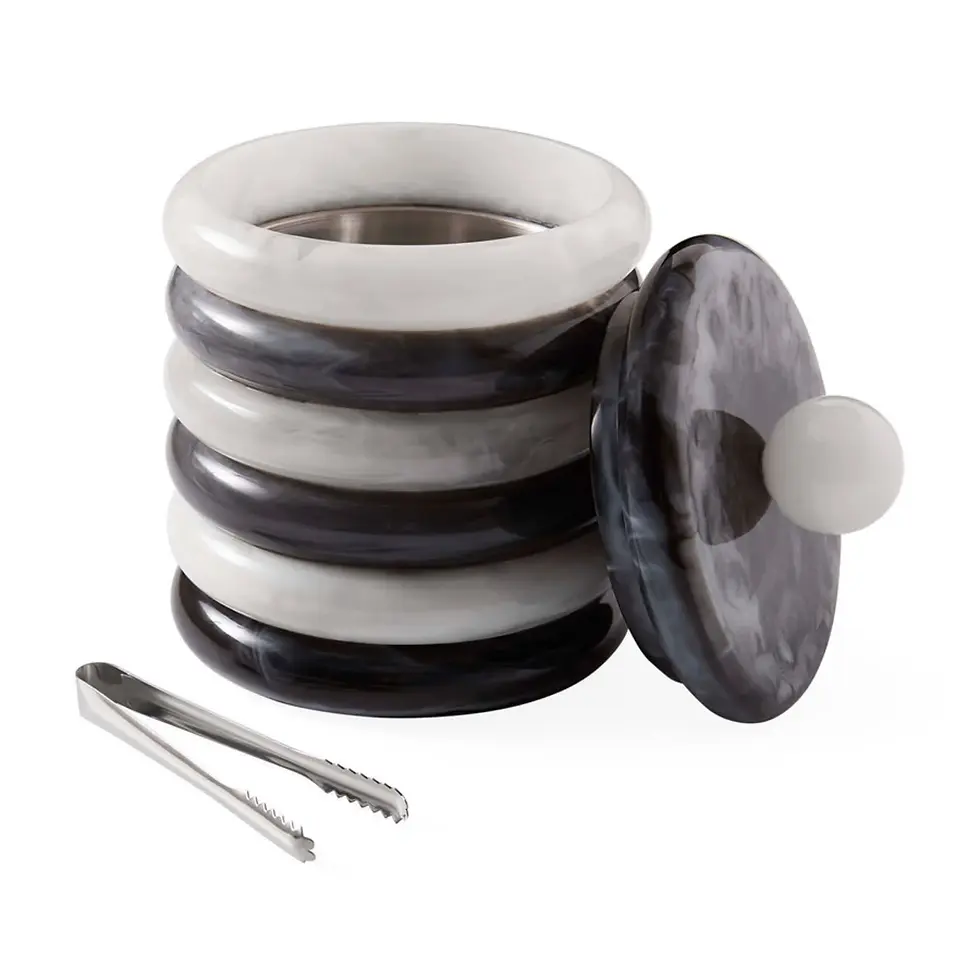 Jonathan Adler Como Black & White Ice Bucket (250$)