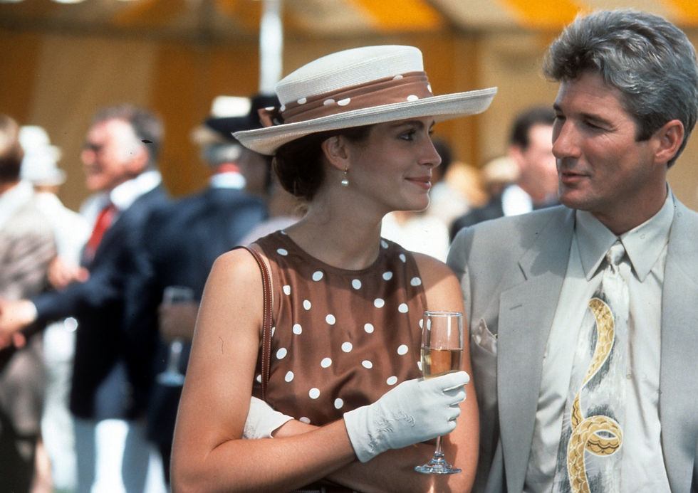 Julia Roberts and Richard Gere in Pretty Women at the polo cup.