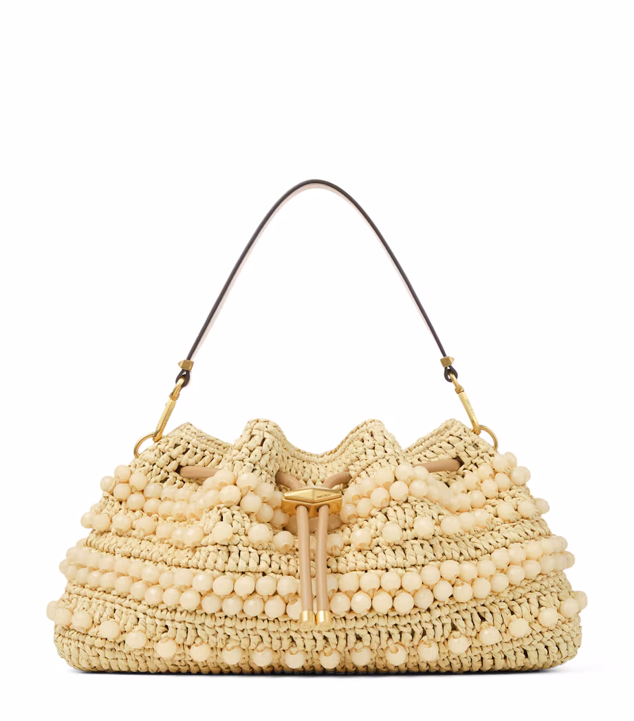 Jimmy Choo (Cinch Raffia Beaded Bag)