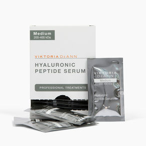 Viktoria DéAnn Hyaluronic Peptide Serums hydrate, repair, and rejuvenate skin with precise molecular weight hyaluronic acids and potent peptides.