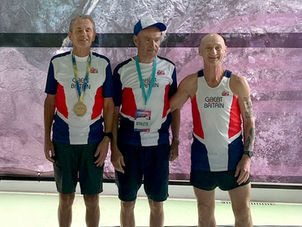 Karl Hick competing in the European Masters Championships in Madeira