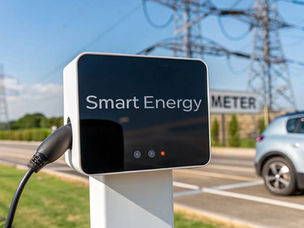 Close-up of a Siemens energy meter used in ZPN Energy’s smart EV charging and grid management systems.