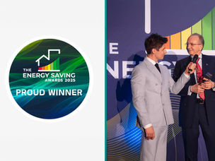 Dr Steven Fawkes receiving Special Recognition Award at Energy Saving Awards