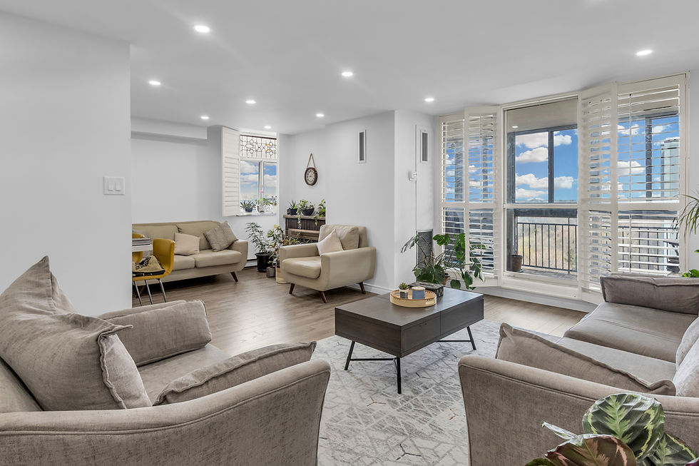 Step into this bright, modern living room with bay windows, and cozy vibes—your perfect spot to unwind or entertain 🌿✨
