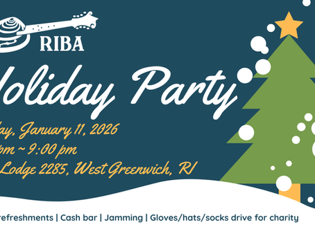 RIBA Holiday Party slated for January 11th