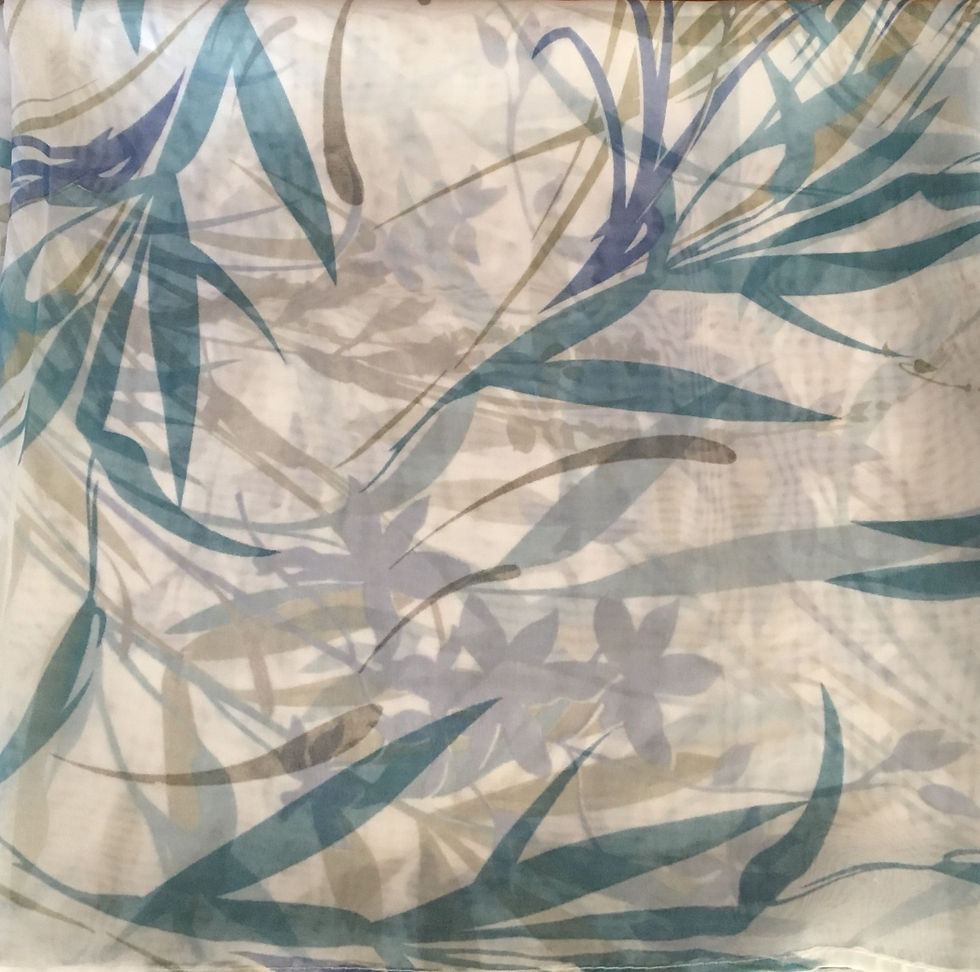 XALE VOIL FLORAL AZUL