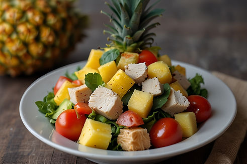Ensalada de piña y pollo