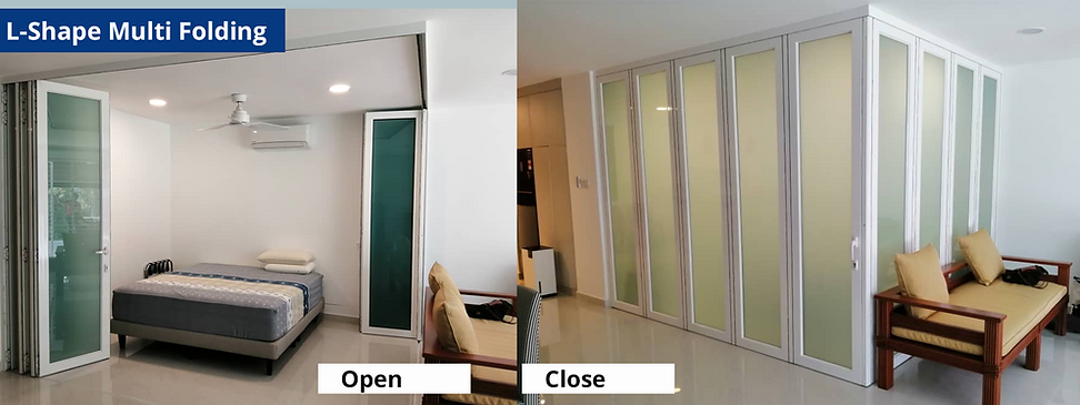 corner bi fold door glass,L-shape multi folding door glass,corner aluminum multi fold,exterior aluminum multi fold
