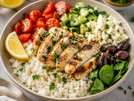 Mediterranean Chicken Rice Bowl