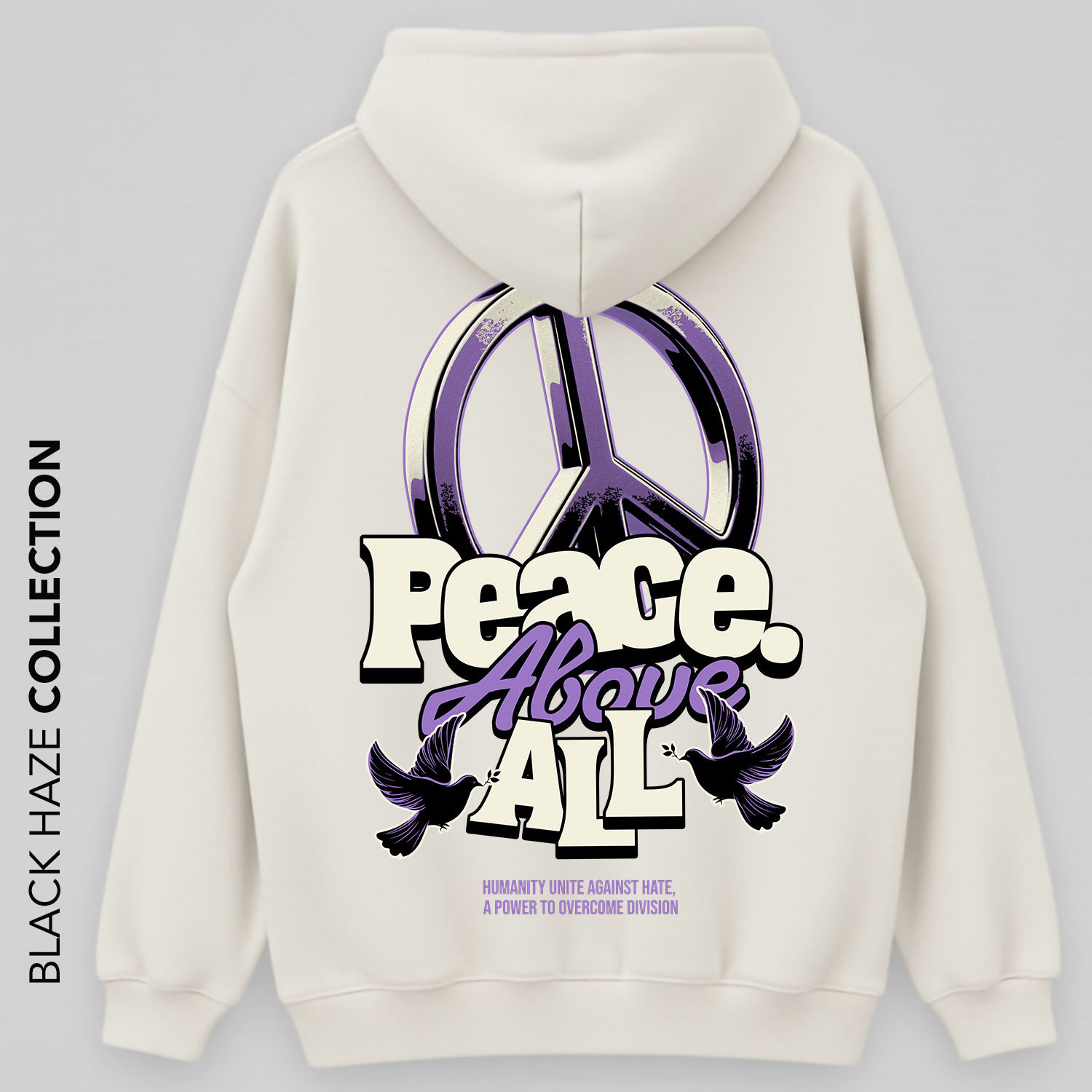 Peace Oversize Capuche 100% Coton By BLACK HAZE