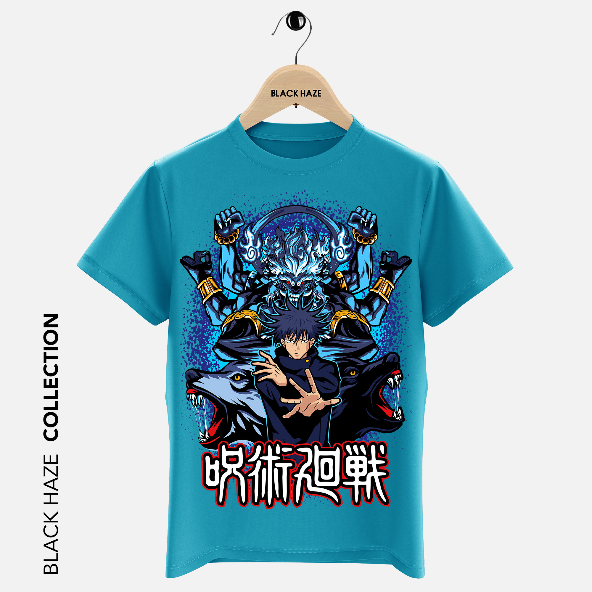 JUJUTSU KAISEN Blue T-Shirt By BLACK HAZE