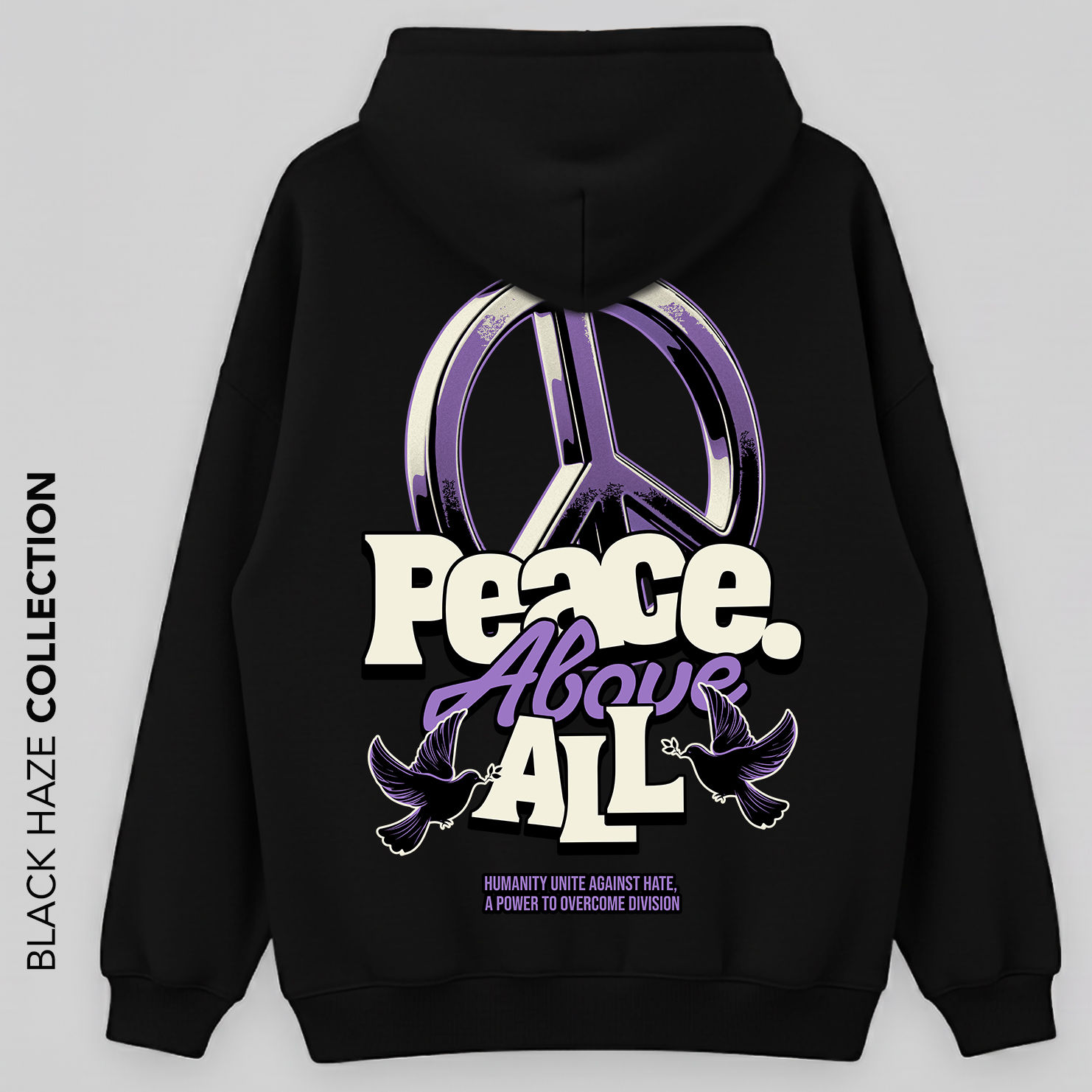 Peace Oversize Capuche 100% Coton By BLACK HAZE