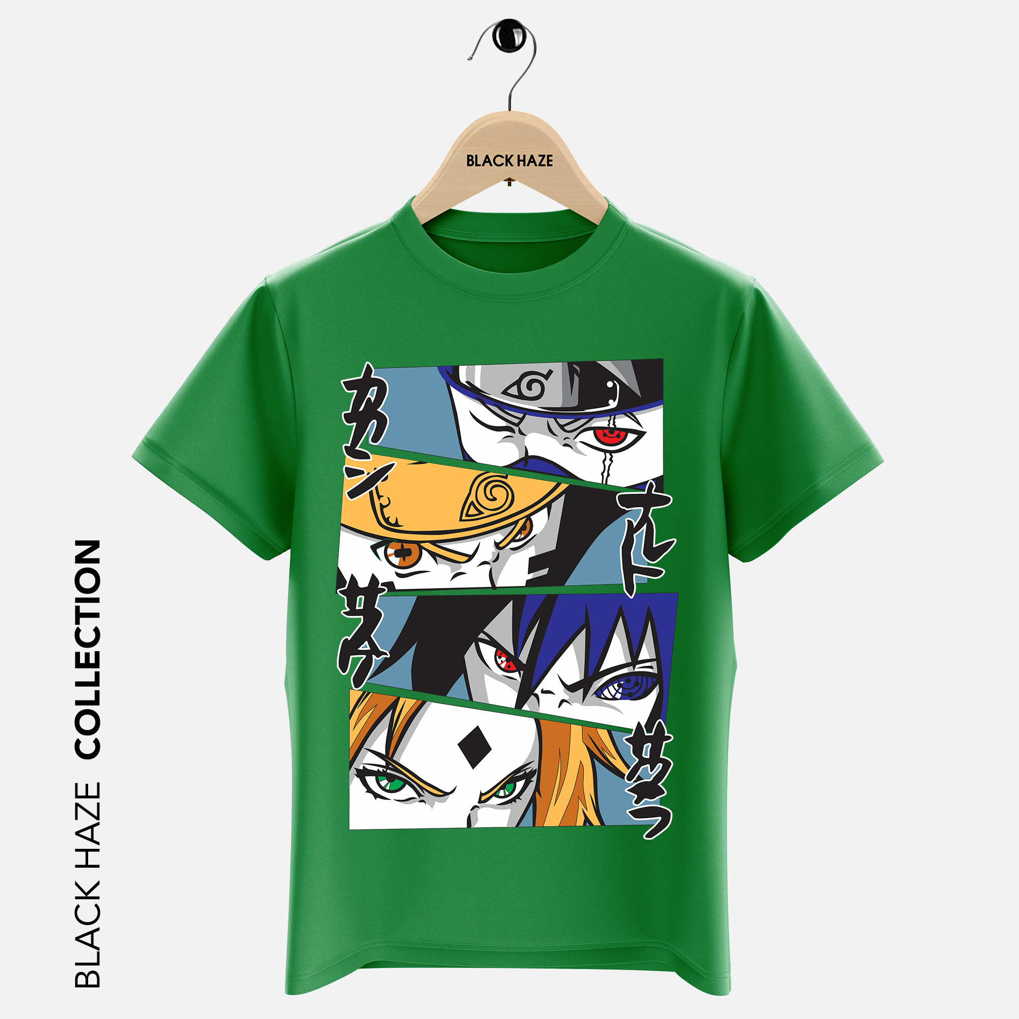 Naruto 4 Faces T-Shirt By BLACK HAZE