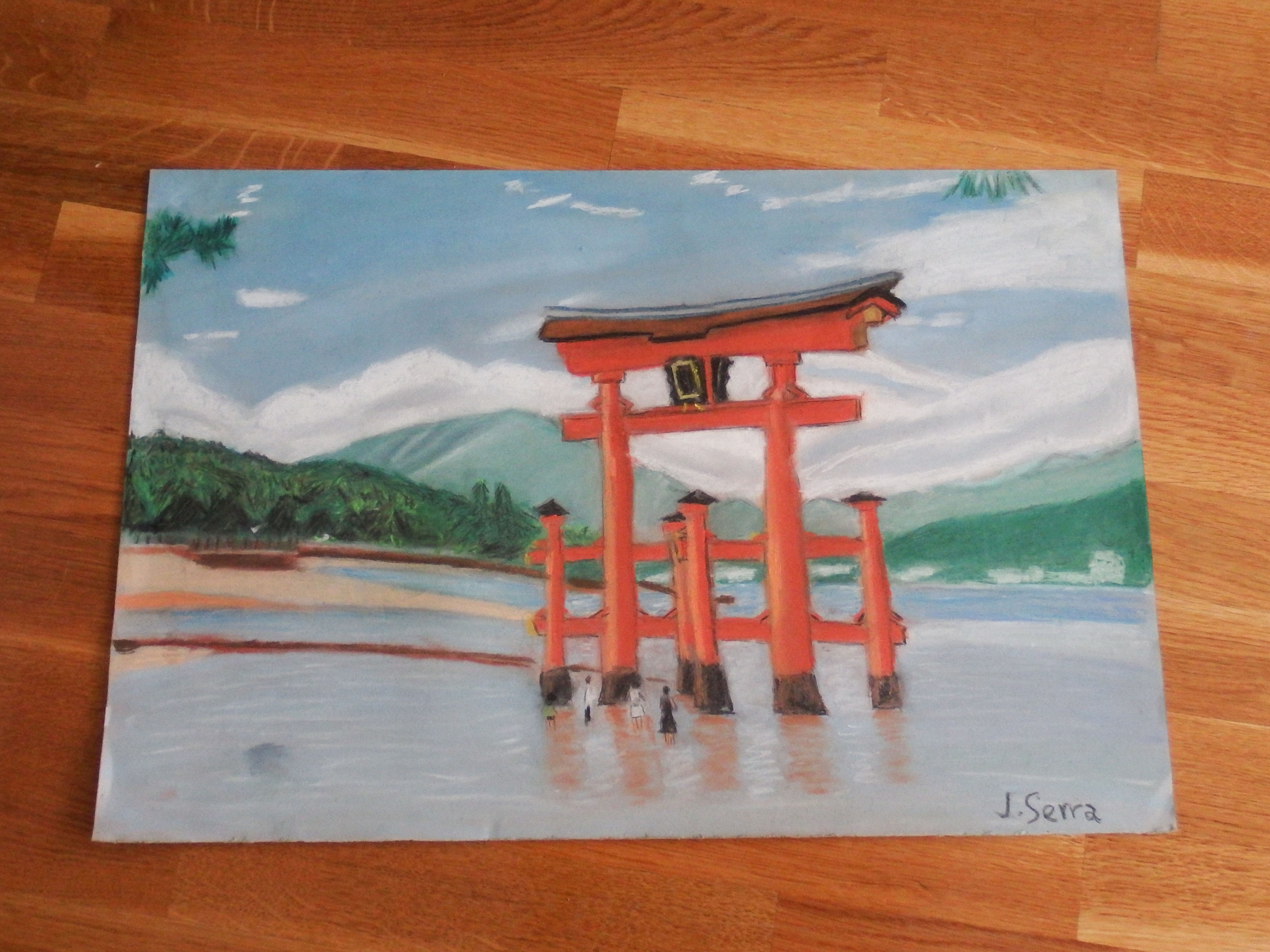 Paisatge Japons en pastís tamany A2