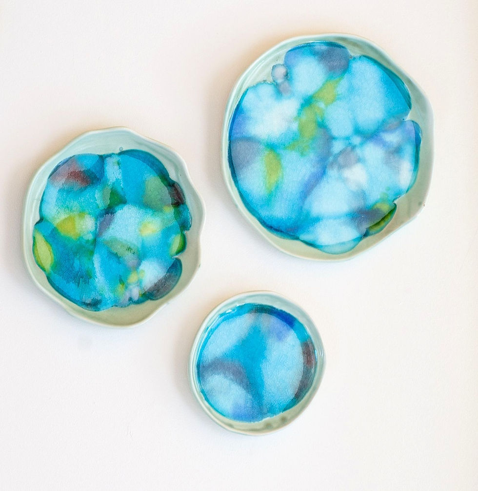 Thumbnail: Set of 3-7 wall plates. Inspired by Irish sea and landscape