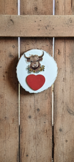 Highland Cow with Heart