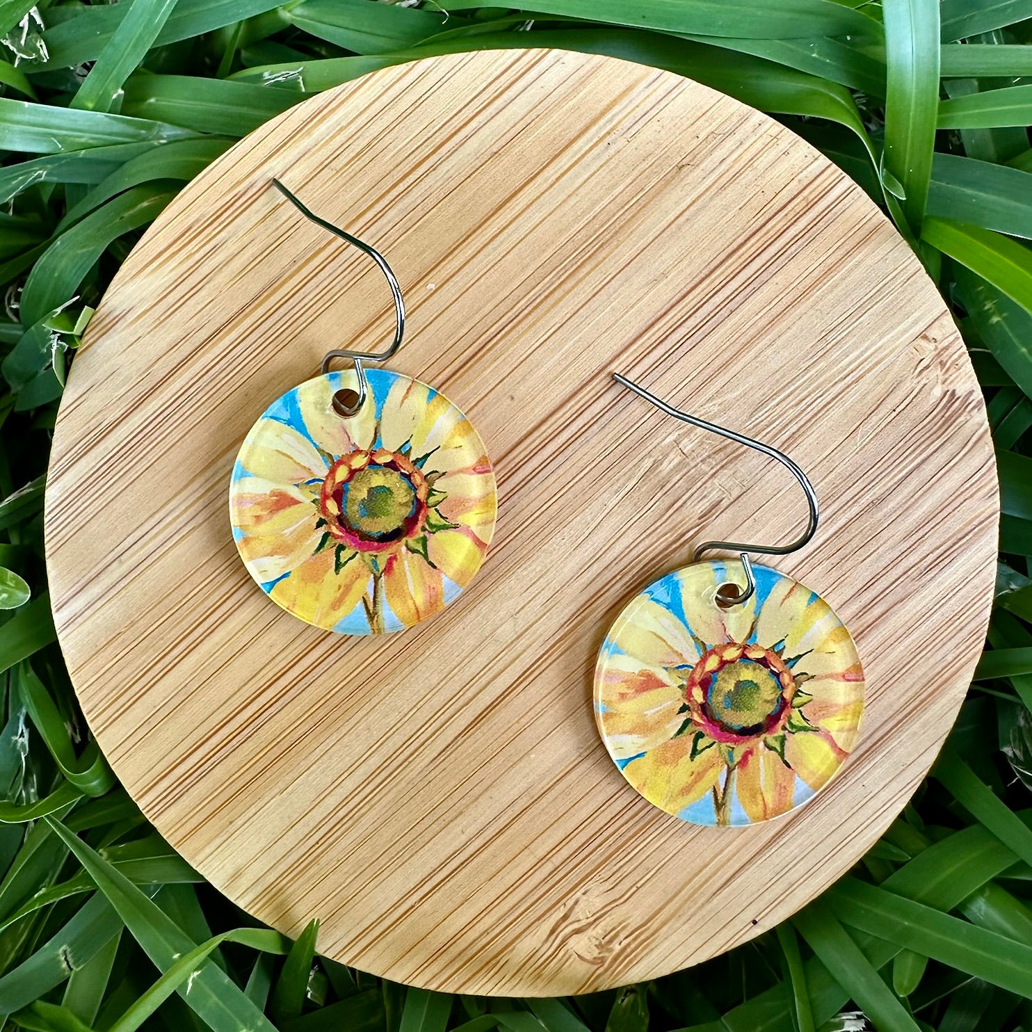 Artsy Sunflower Earrings