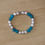 Thumbnail: Beaded Bracelet Light Blue Marble Mix