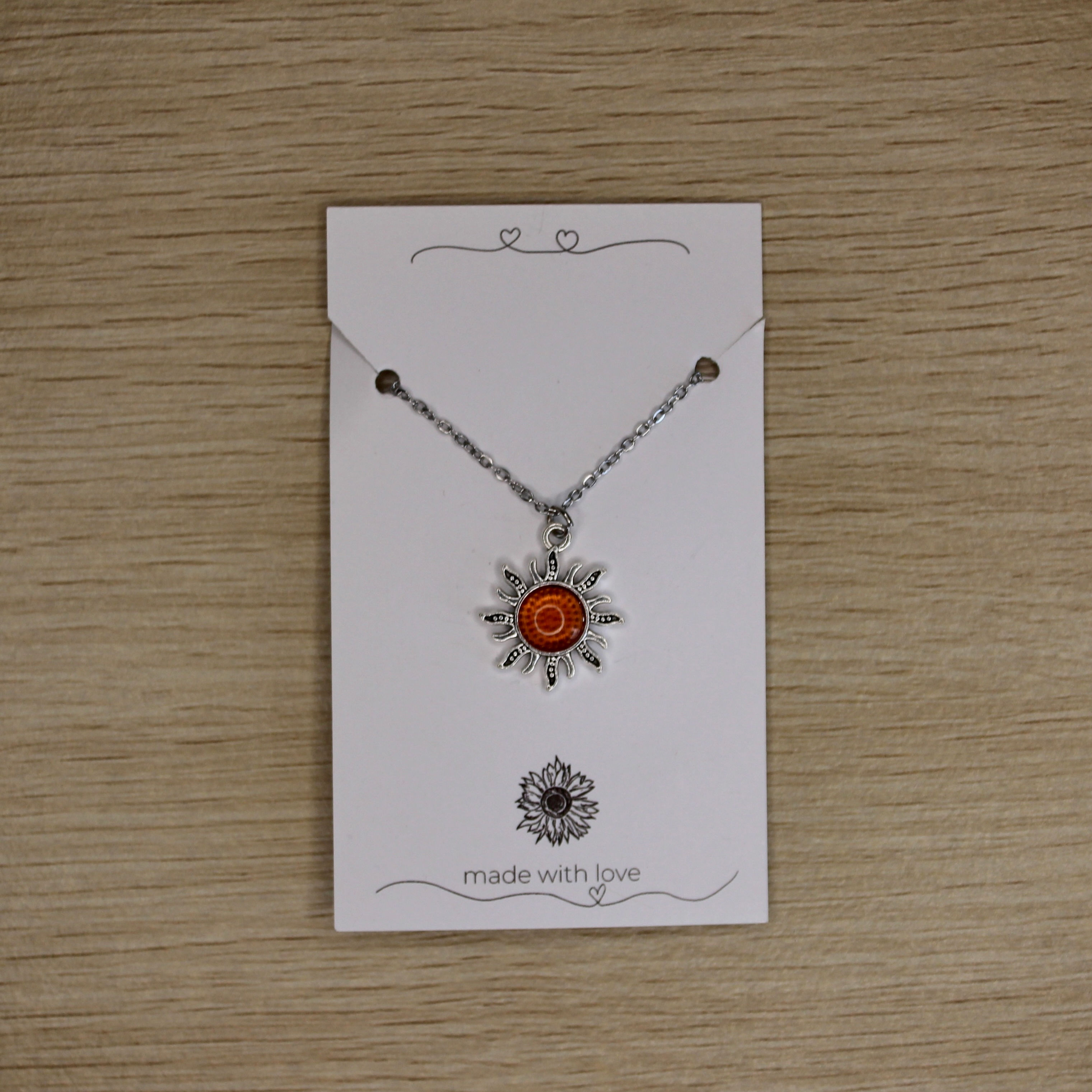 Silver Chain Red Sun