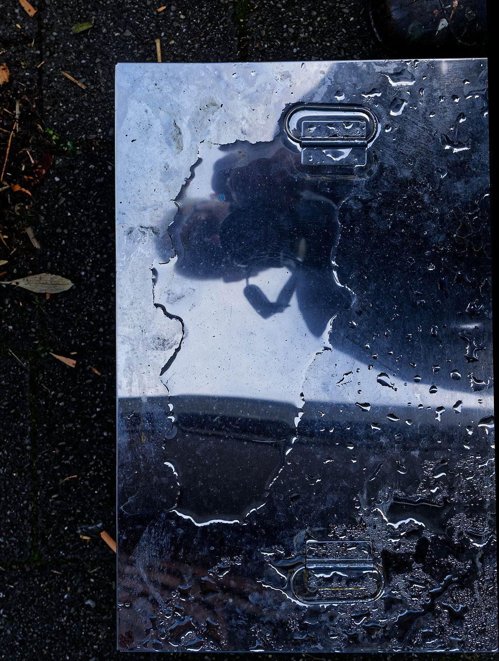 Saturday June 21 2025. One of the themes of Matariki is remembering those who have died in the past year, so we remembered Jonny. Family gathered at our place, we ate, planted a kowhai, had karakia and remembered him.  For dinner we ate salmon, cooked in the smoker he used when he used to stay with us. I   am reflected in its bright lid. 